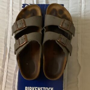 Birkenstock Arizona Double Strap Sandals in Olive Green Brown